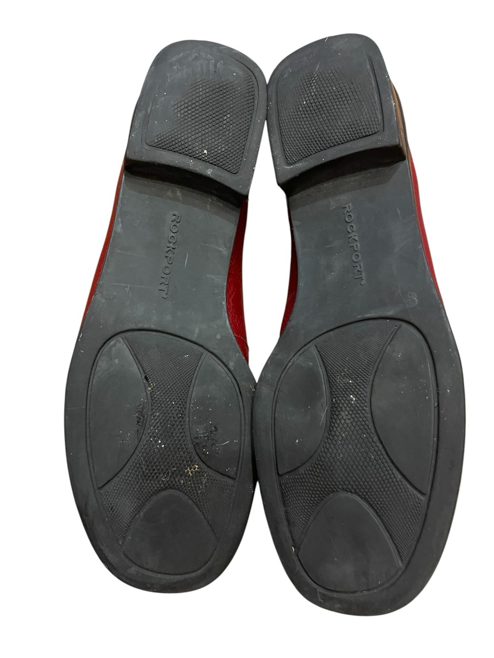 Rockport Red Leather Loafers Womens 10M Slip On Comfort Shoes Classic Casual - Picture 9 of 10